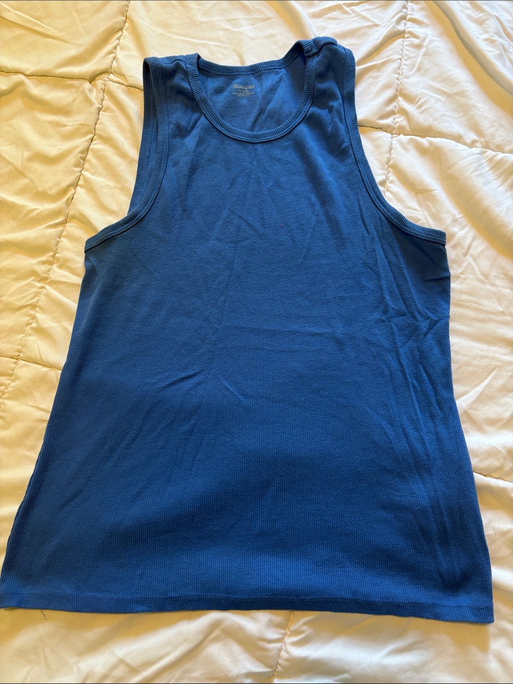 No Boundaries Blue Ribbed Tank Top